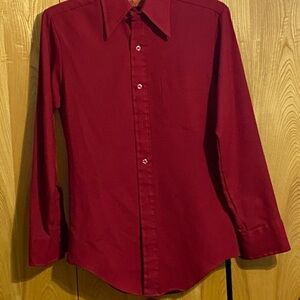 Classic Red Dressy Men's Shirt